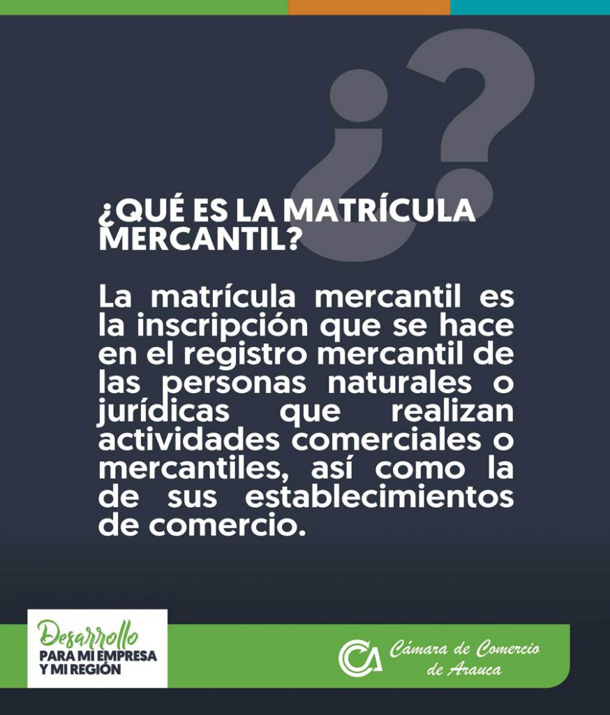 Matrícula de una persona natural | Cámara de Comercio de Arauca