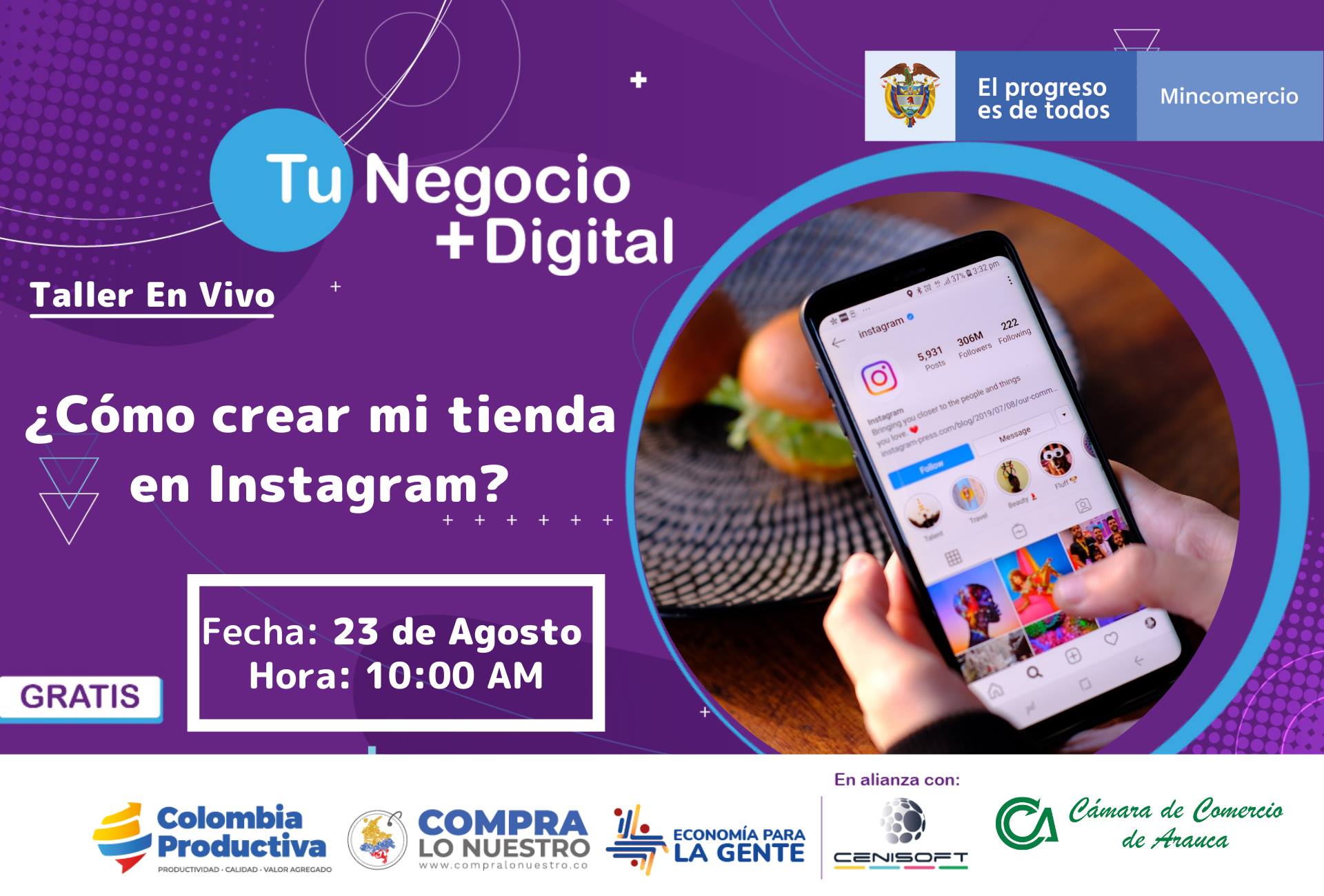 Taller ¿Cómo crear mi tienda en Instagram?