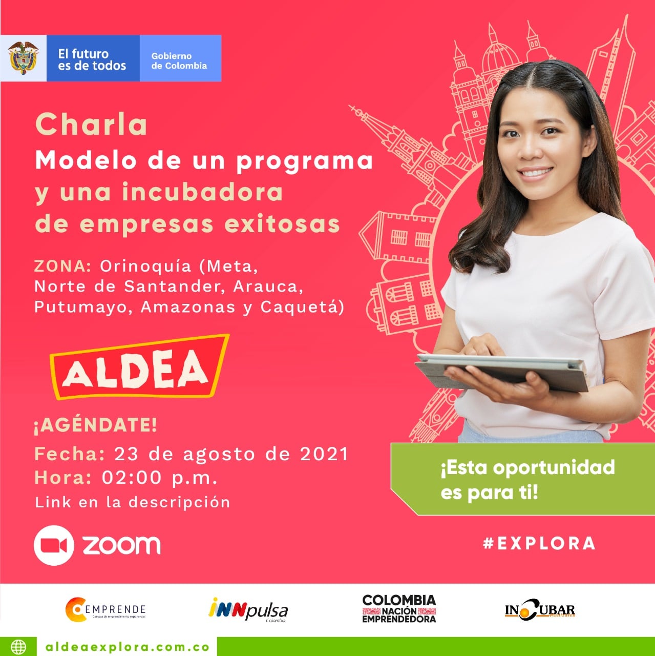 Charla: Modelo de un programa y una incubadora de empresas exitosas