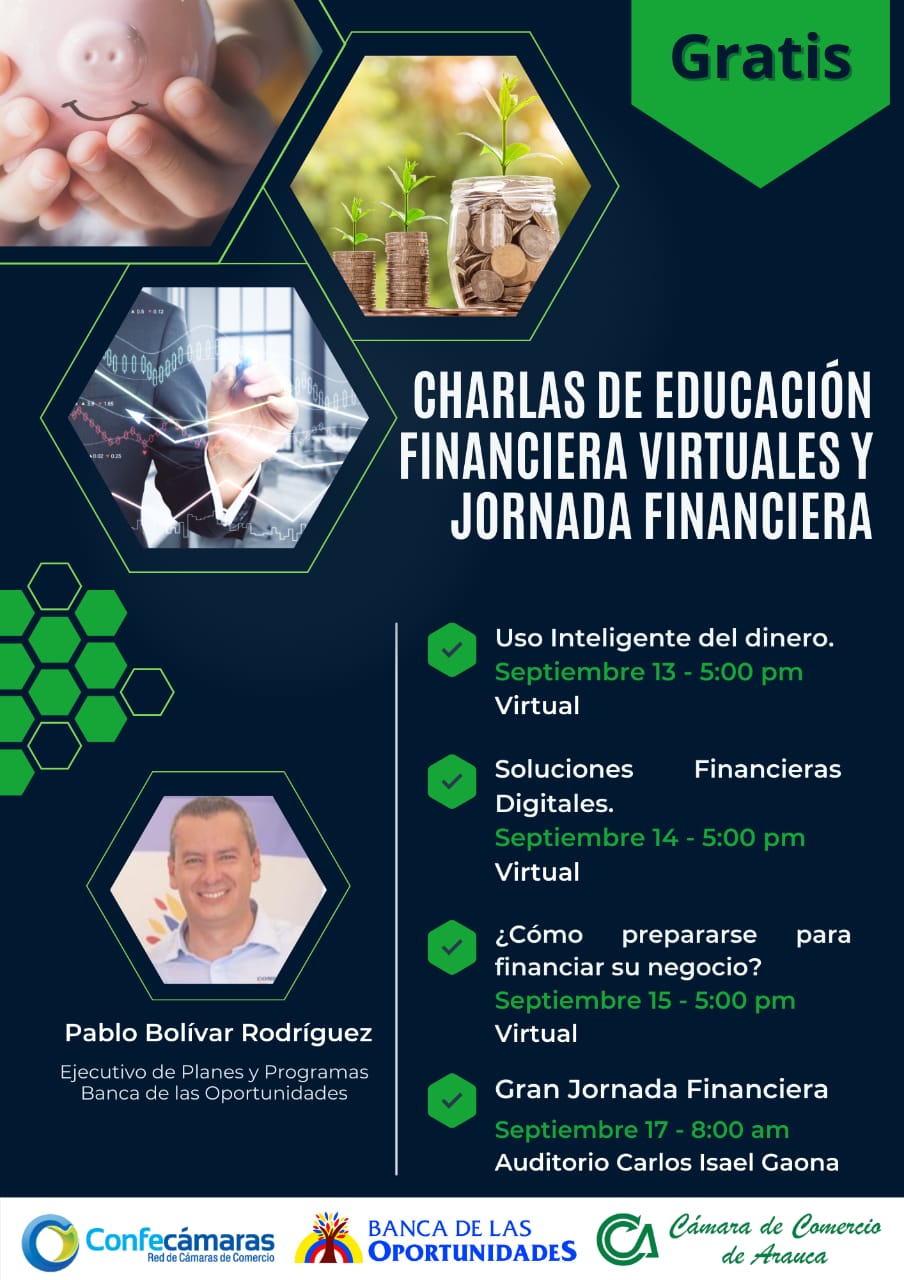 Charlas virtuales de Educación Financiera y Jornada Financiera