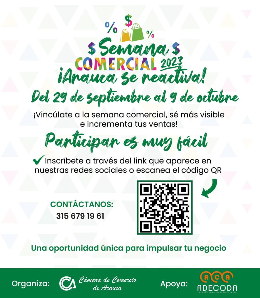 Semana Comercial 2023 ¡Arauca se reactiva! - Cámara de Comercio de Arauca