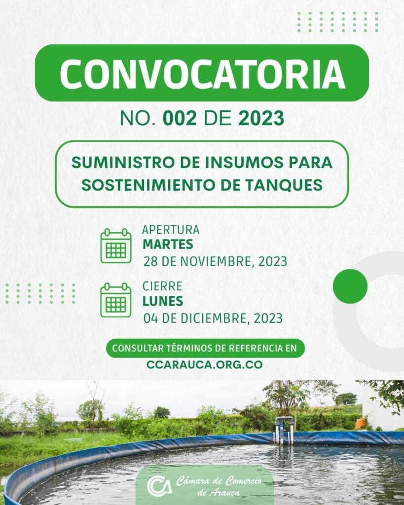 INVITACIÓN PÚBLICA 002 DE 2023 - Cámara de Comercio de Arauca INVITACIÓN PÚBLICA 002 DE 2023 - Cámara de Comercio de Arauca