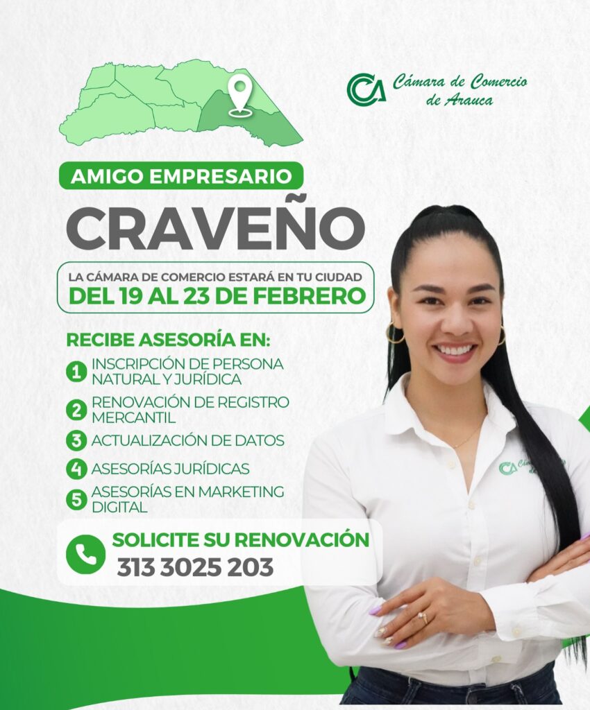 Cámara de Comercio sigue más cerca del empresario. Desde hoy haciendo presencia en Cravo Norte - Cámara de Comercio de Arauca