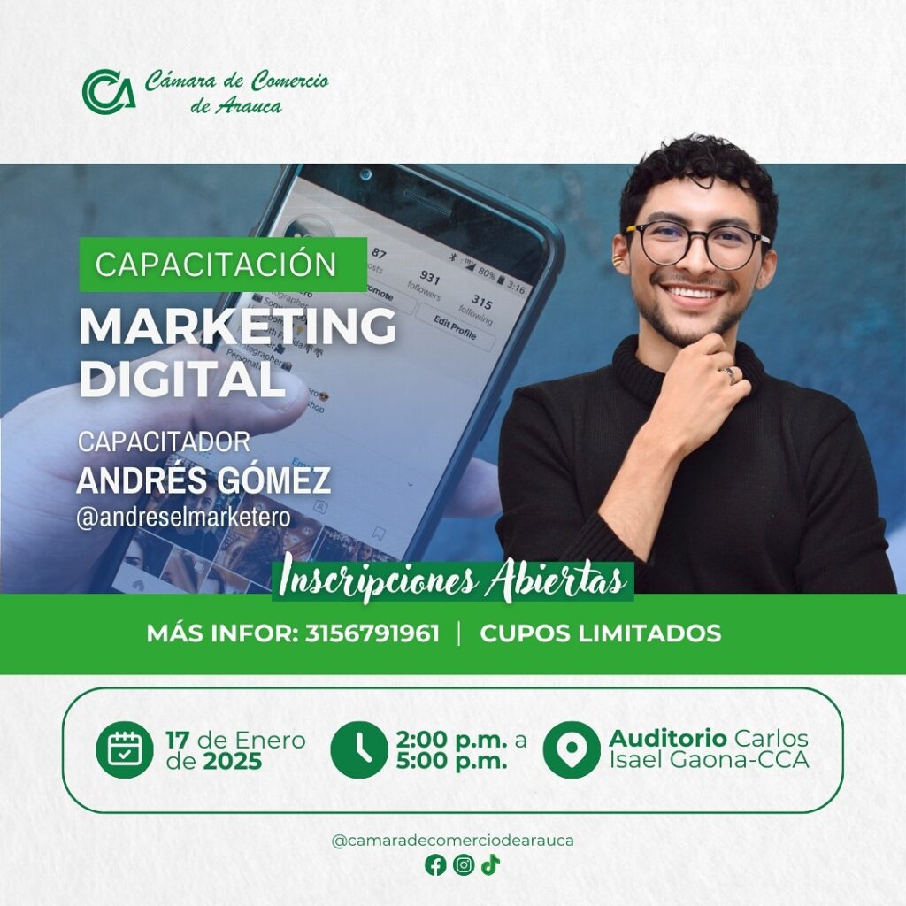 Capacitación en Marketing Digital - Cámara de Comercio de Arauca