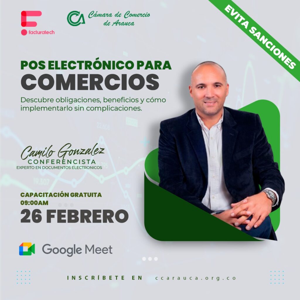 Webinar sobre Facturación Electrónica y Documentos Electrónicos - Cámara de Comercio de Arauca