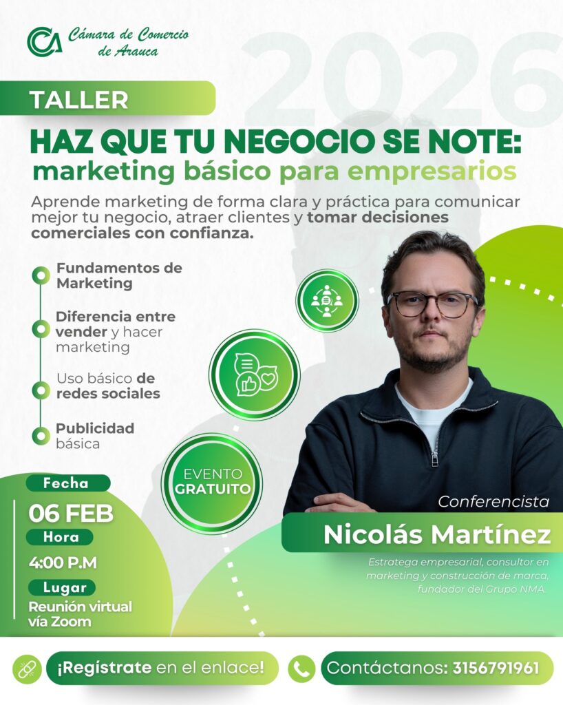 Taller Marketing Básico para Empresarios - Cámara de Comercio de Arauca