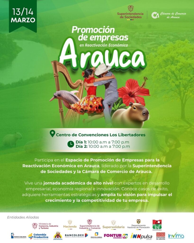 Feria de Promoción de Empresas llega al departamento de Arauca - Cámara de Comercio de Arauca