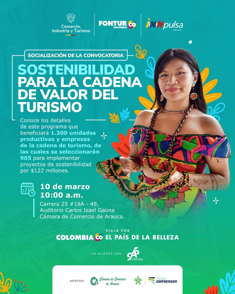 Sostenibilidad para la cadena de valor del Turismo - Cámara de Comercio de Arauca Sostenibilidad para la cadena de valor del Turismo - Cámara de Comercio de Arauca